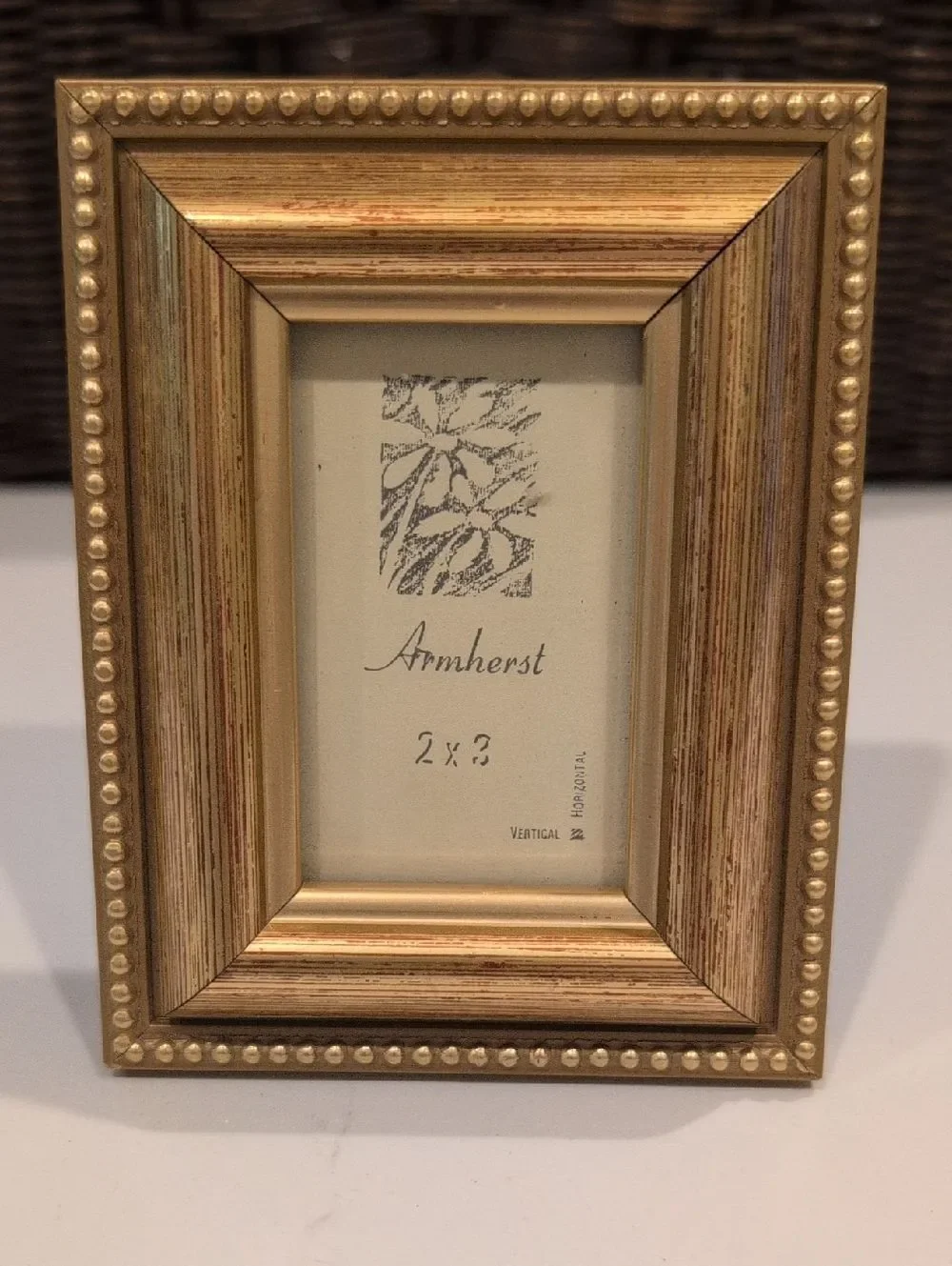 Gold Beaded Picture Frame - 2x3 Photo Opening